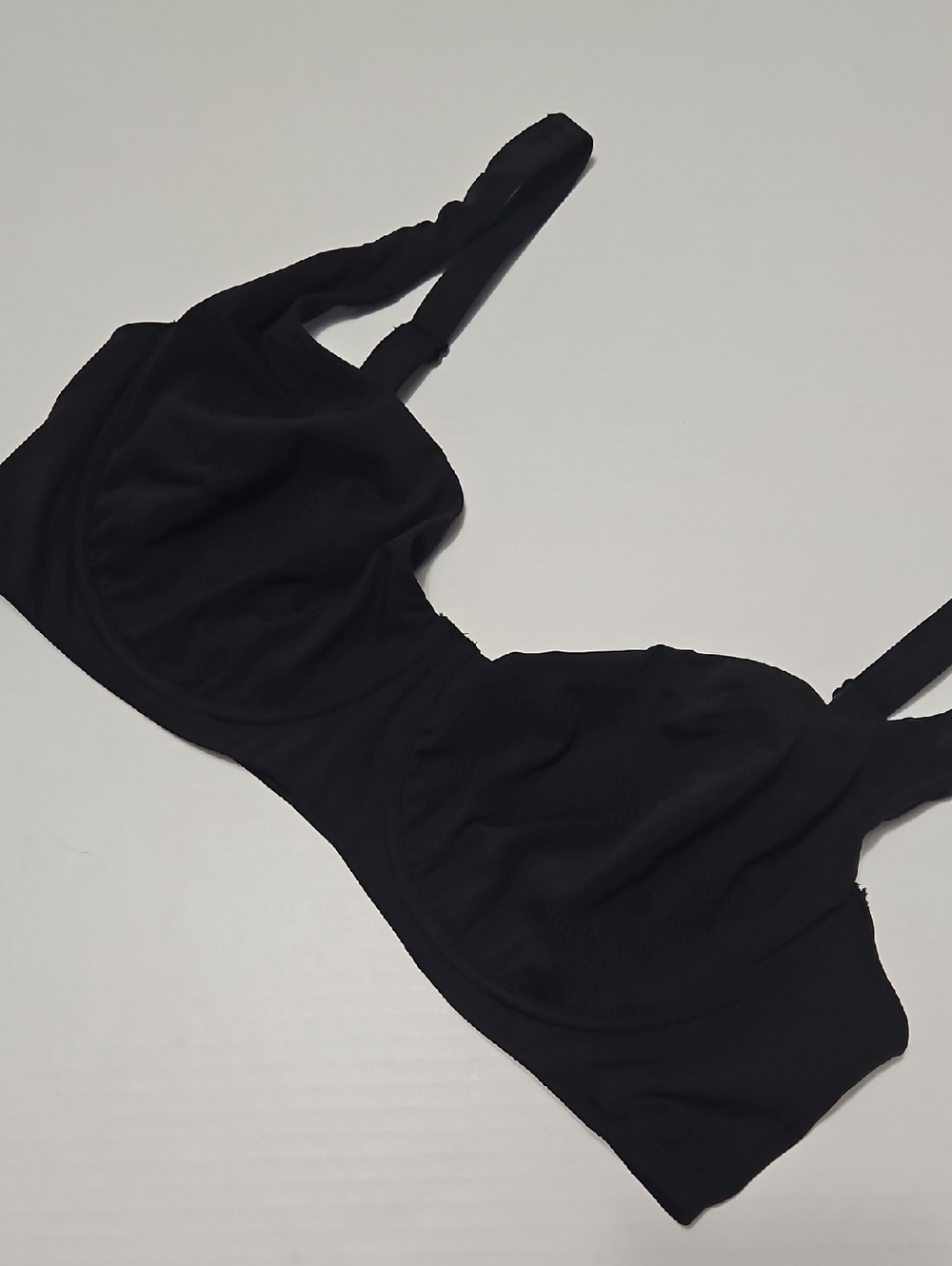 She Curve Black Underwire Lined Bra - Classic Support Size 38E